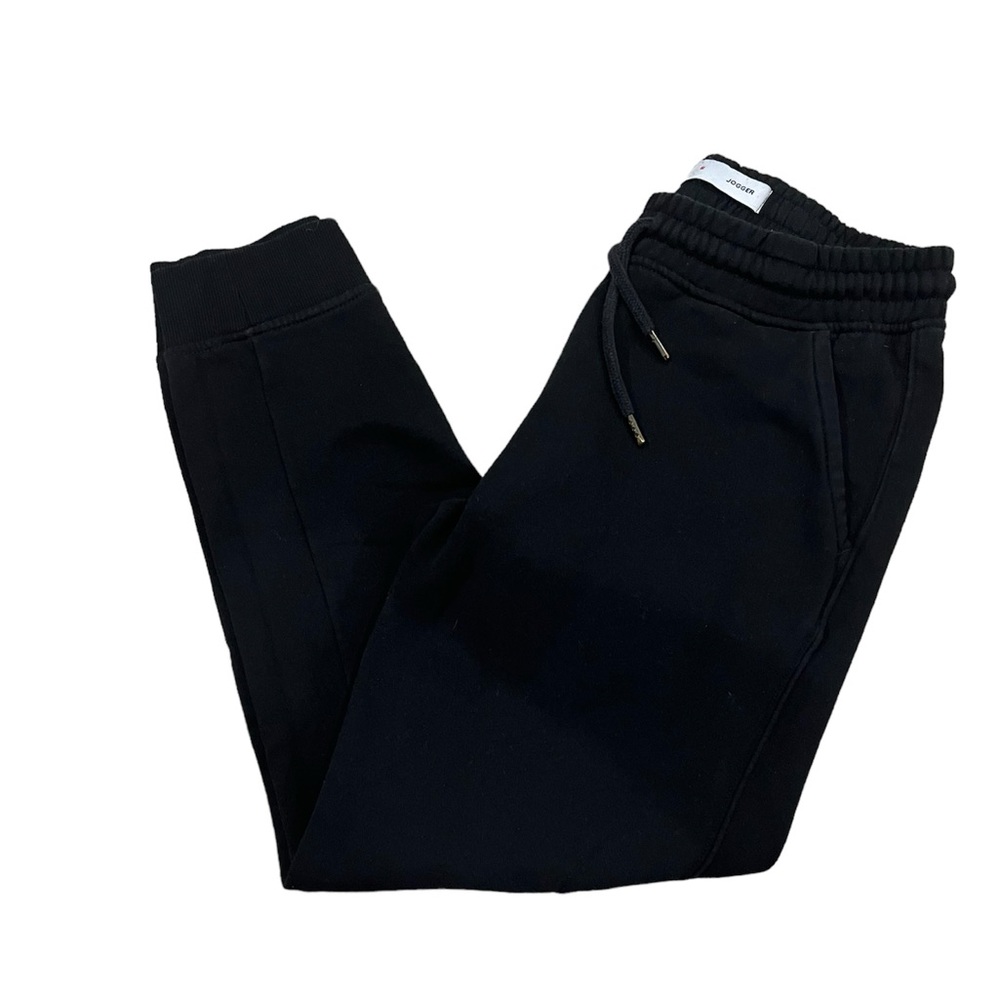 OLD NAVY MENS JOGGER SWEATPANTS BLACK SMALL TAPERED LEG LIKE NEW